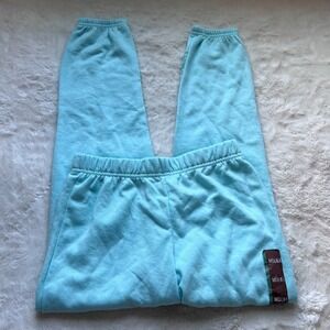 Disney 100 Star Wars R2-D2 C-3PO Kids Aqua Blue Fleece Joggers Sweatpants M 8